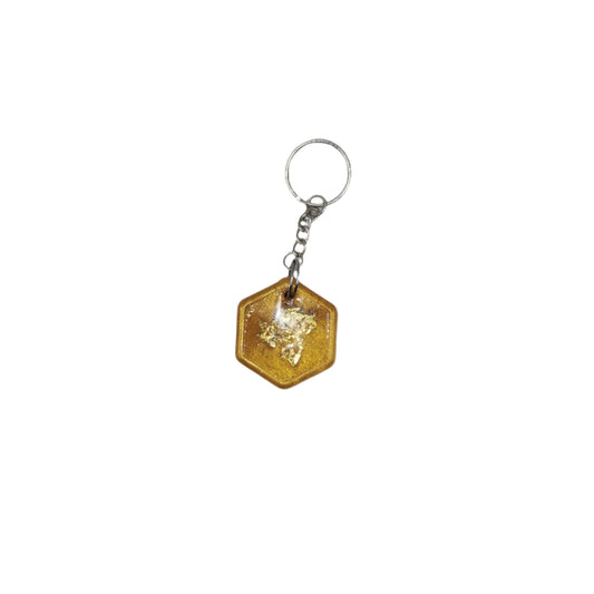 Honeycomb gold with sensory dots Key-chain