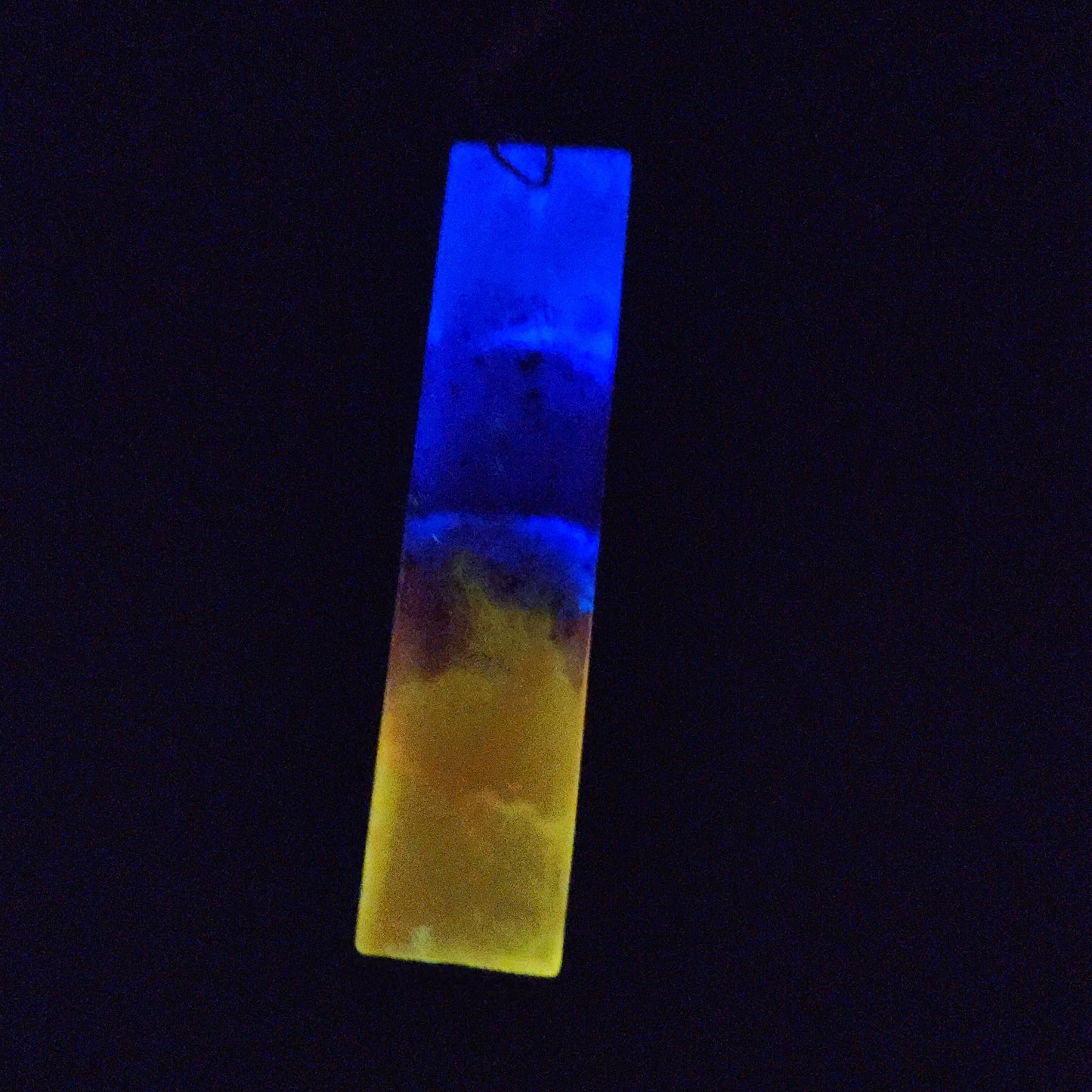 Purple and orange glow Bookmark *Glows in blacklight/UV and glows in dark*