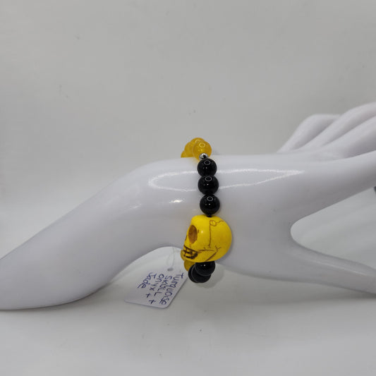 Yellow skull bracelet (Small sized)