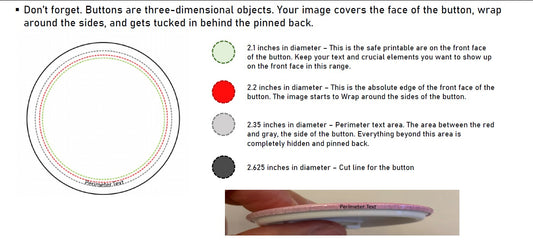 Custom button design 2.25 inch (58 mm)