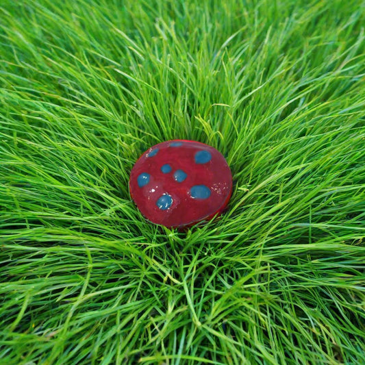Red and blue Fairy step stone *Blacklight/UV activated*