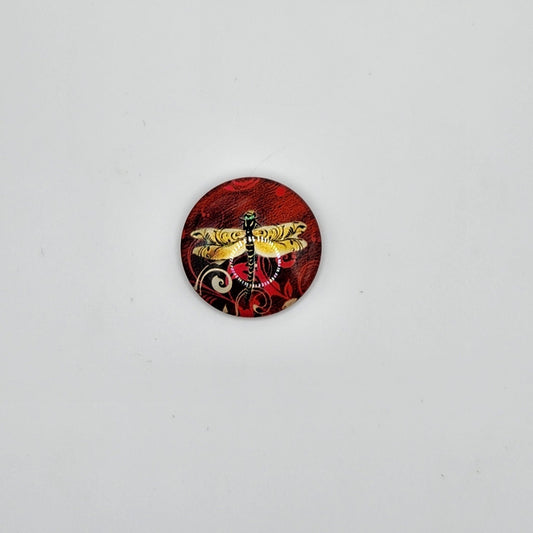 Red dragonfly refridgerator magnet